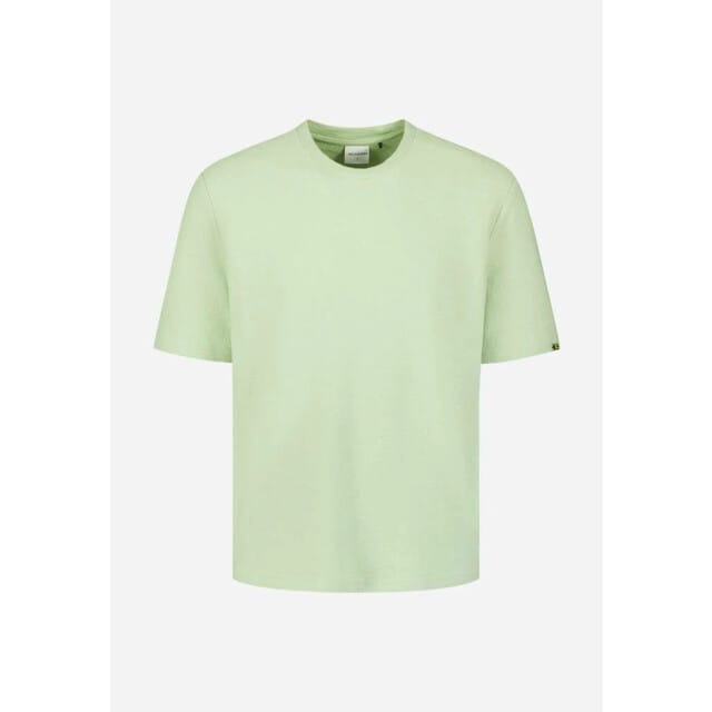 No Excess T-Shirt Crewneck Solid Jacquard Green  L