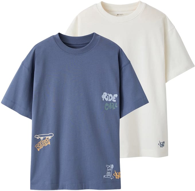 Jonen Set van 2 T-shirt met korte mouwen