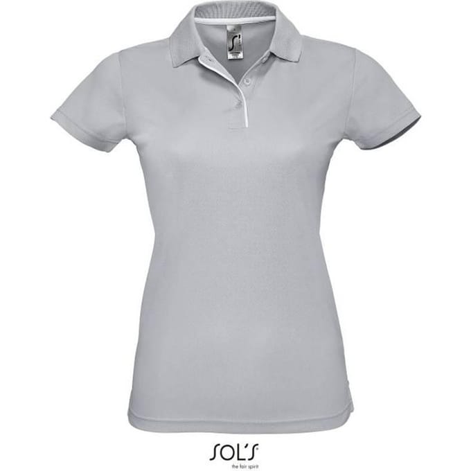 SOLS Performer sportpoloshirt voor dames/dames (Puur Grijs)