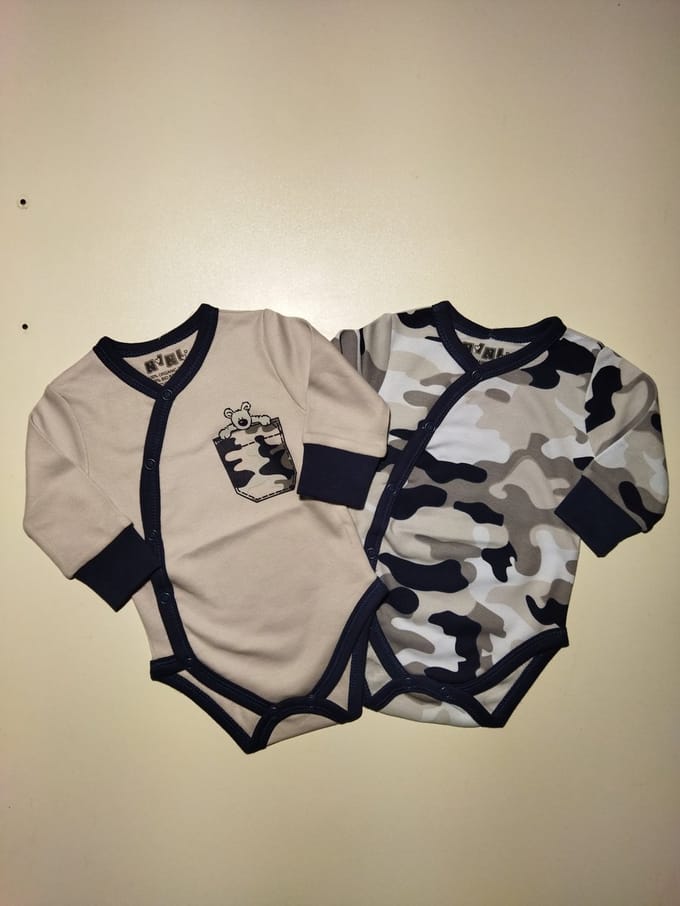 Nini - Rompertjes Lucas - Set van 2 - Maat 68 - 4 t/m 6 maanden