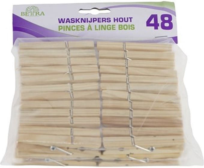 Betra Wasknijpers van Hout | 36 stuks