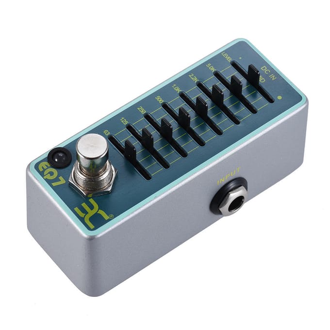 ENO EX EQ7 Gitaar Equalizer Effectpedaal 7-Band EQ Volledig Metalen Omhulsel True Bypass white