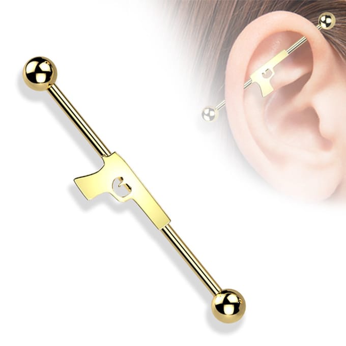 Industrial piercing hand gun - goud - LMPiercings
