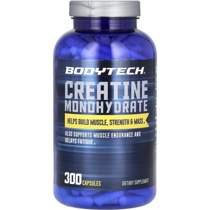 BodyTech, Monohydrate de Créatine, 750 mg, 300 Capsules