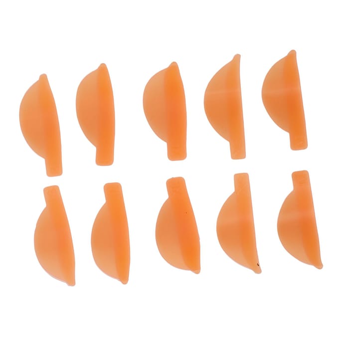 5 Paar Wimperpermanent Pads Herbruikbare Zachte Oranje Siliconen Wimperpermanent Staven voor Schoonheidsmake-up beige