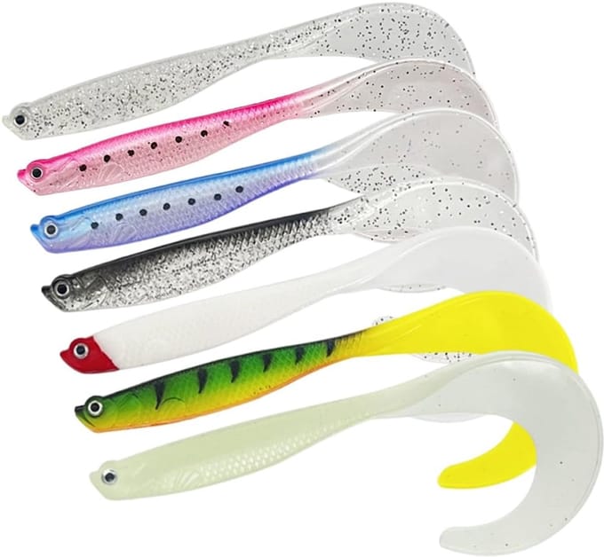 Vis Aas Set - Zacht Kunstaas - Roofvis Vangen - Realistische Beweging - 7 Stuks - Multicolor