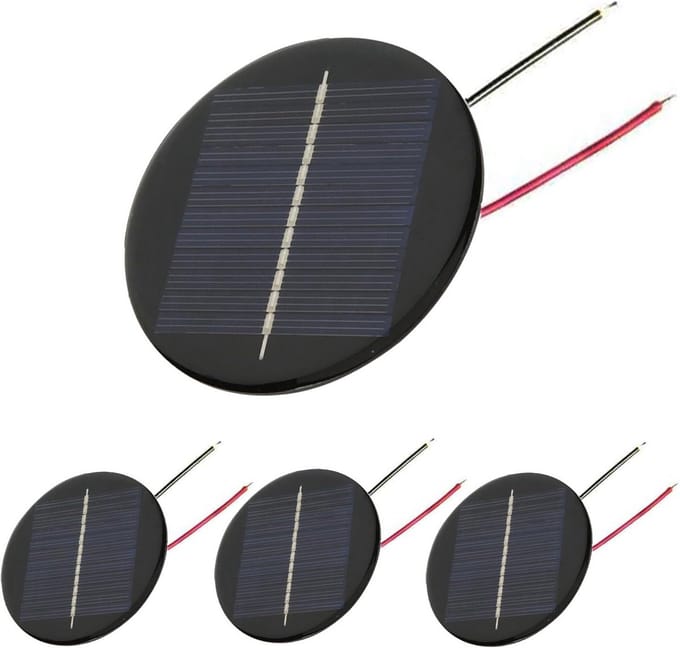4 Stuks Mini Zonnepanelen 6V 0.5W 80mm voor Doe-Het-Zelf en Hobbyprojecten