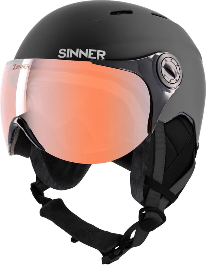 SINNER - Typhoon Visor - Mat Zwart - Unisex - Maat 53