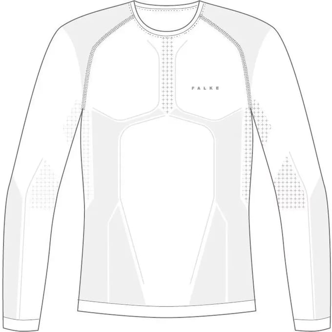 FALKE Warm Longsleeved Shirt sneldrogend functioneel functioneel shirt met lange mouwen heren wit - maat M
