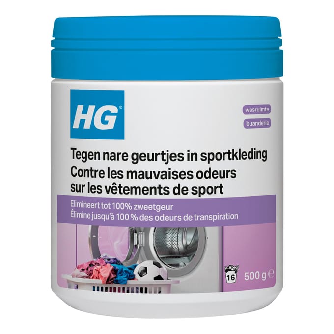 Hg Wasmiddel Tegen Nare Geurtjes Op Sportkleding Wasmiddel Additief 500gr