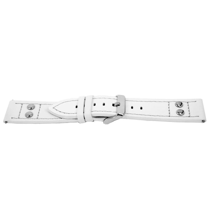Horlogeband I525 Pilots Wit Leer 24x22 mm