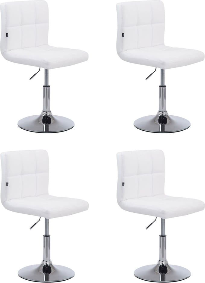 CLP Palma Set van 4 Lounger - Kunstleer wit
