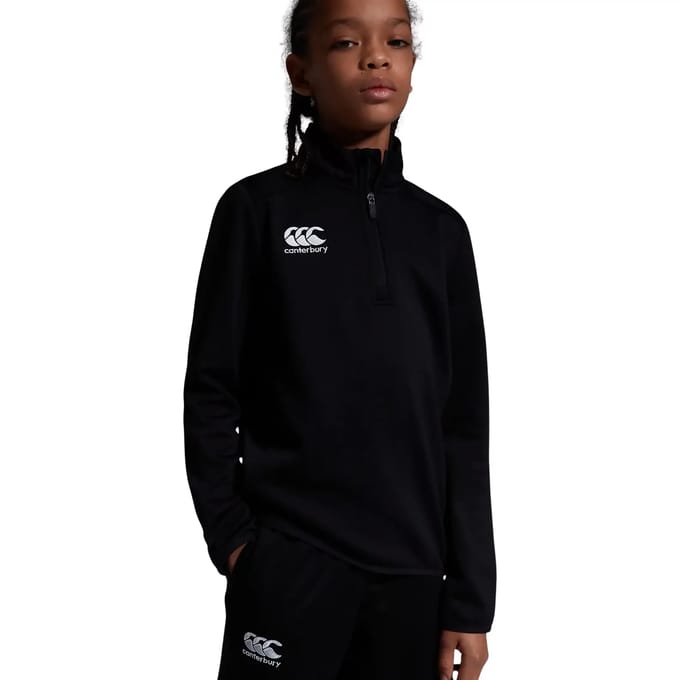 Quarter Zip Midlayer Training Top Junior Black - 10y