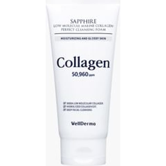 WELLDERMA Sapphire Mousse Nettoyante Parfaite au Collagène Marin Bas Poids Moléculaire 150g white