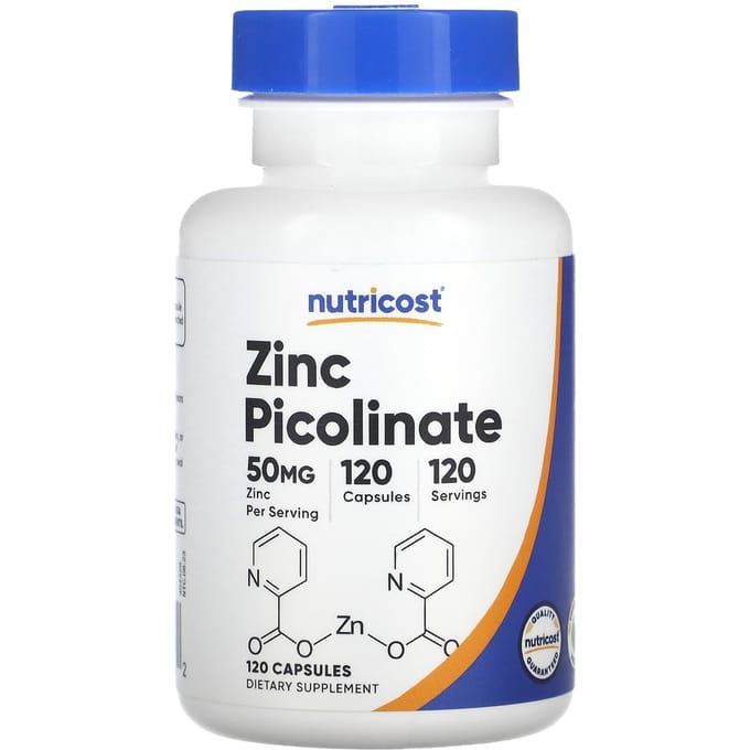 Nutricost, Zinkpicolinaat, 50 mg, 120 capsules