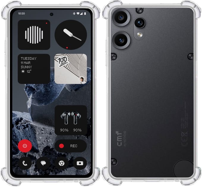 TechNow Hoesje geschikt voor CMF Phone 2 Pro Hoesje Screenprotector - Extreme Shock Case – Case Transparant