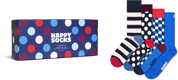 Happy Socks - 4-Pack Navy Socks Gift Set - Heren - Sokken