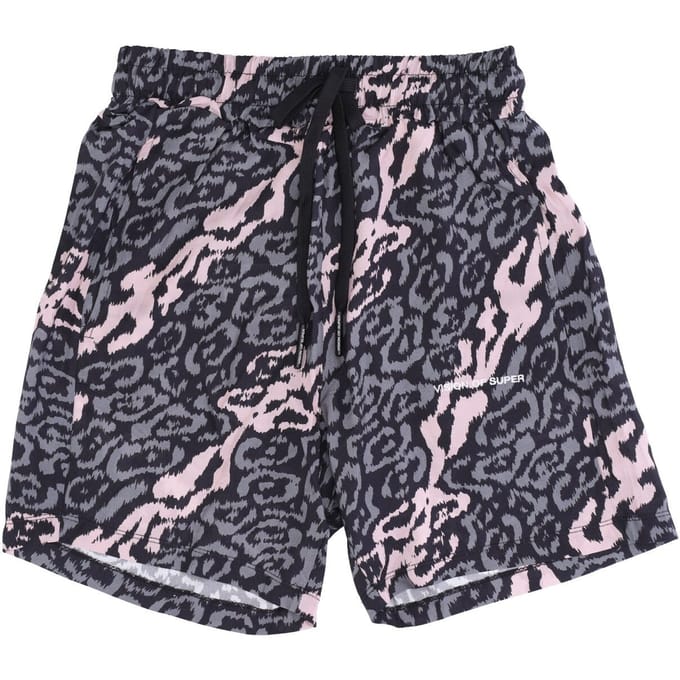 Heren allover luipaardshort roze/grijs