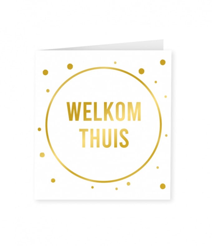 Gold white cards - Welkom thuis