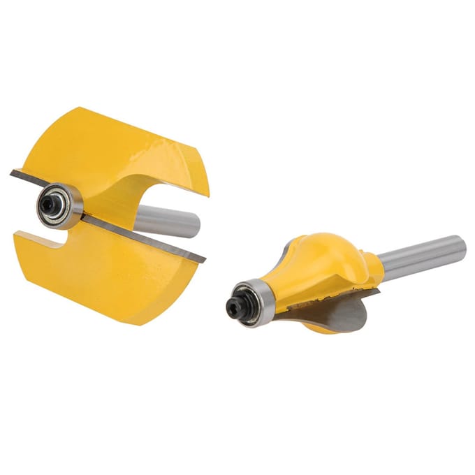 2 stuks 8mm Schacht Armleuning Leuning Bovenfreesbit Set met Lager Houtbewerking Frees