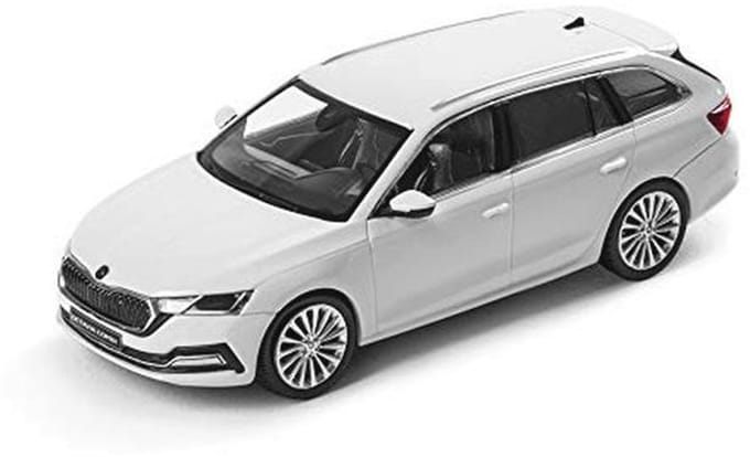 Modelauto Octavia 4 Combi Schaal 1:43 Miniatuur Wit