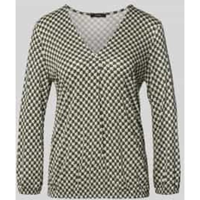 Blouse van viscose met V-hals Model 'Sannah iconic'