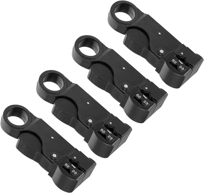 Kabel Stripper - Draadstripper - Netwerk Installatie - Roterend Mechanisme - 108mm - Zwart