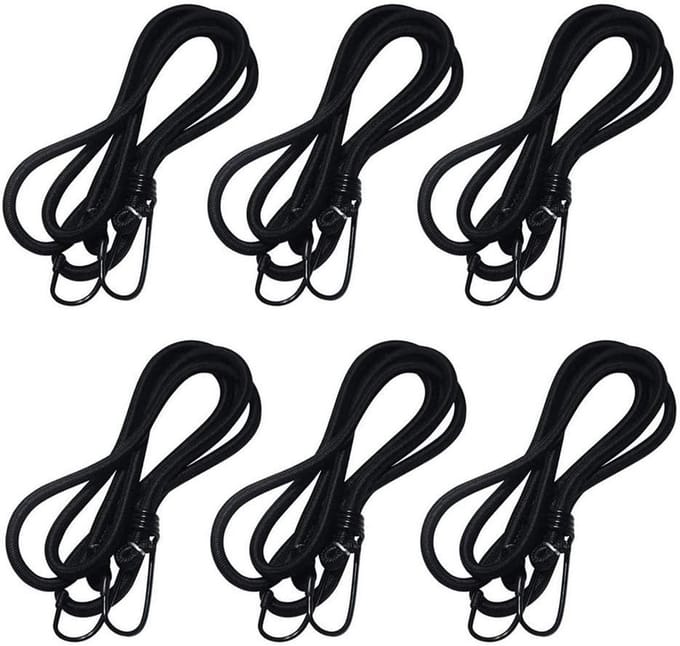 Elastische Spanrubber Set voor Ladingzekering en Transportbeveiliging - 6 Stuks, 120 cm