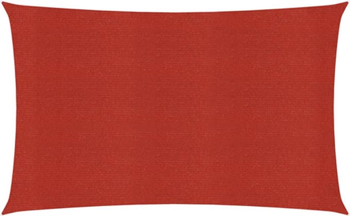 vidaXL - Zonnezeil - 160 - g/m² - 4x7 - m - HDPE - rood