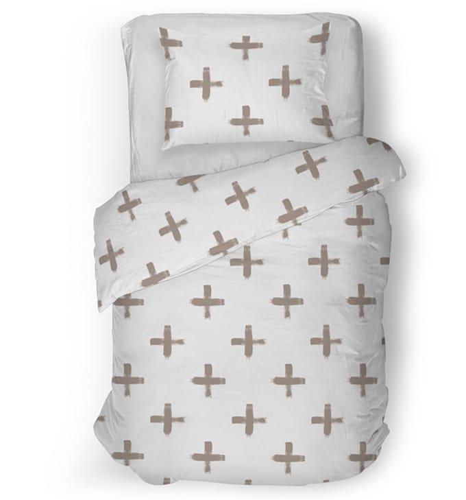 Snoozing Kely Dekbedovertrek - Eenpersoons - 140x200/220 cm - Taupe