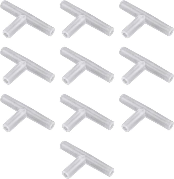 Dailygoody - T Type Aquarium Luchtklep - 10 Stuks - Eenvoudig te