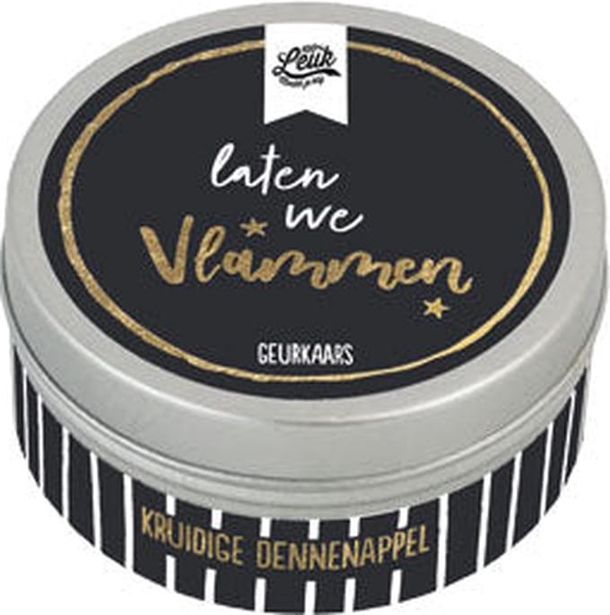 100% Leuk - Geurkaars - Laten we vlammen- cinnamon