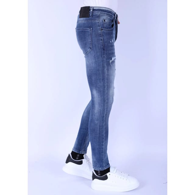 Donkerblauwe Slim Fit Heren Spijkerbroek -1097 - Blauw
