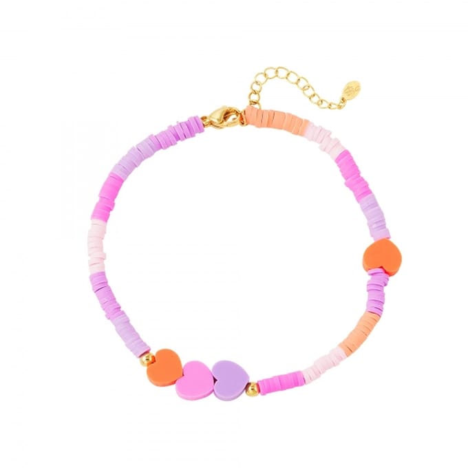 Enkelbandje - Moeder-Kind Collectie - Roze - Hart - Volwassene
