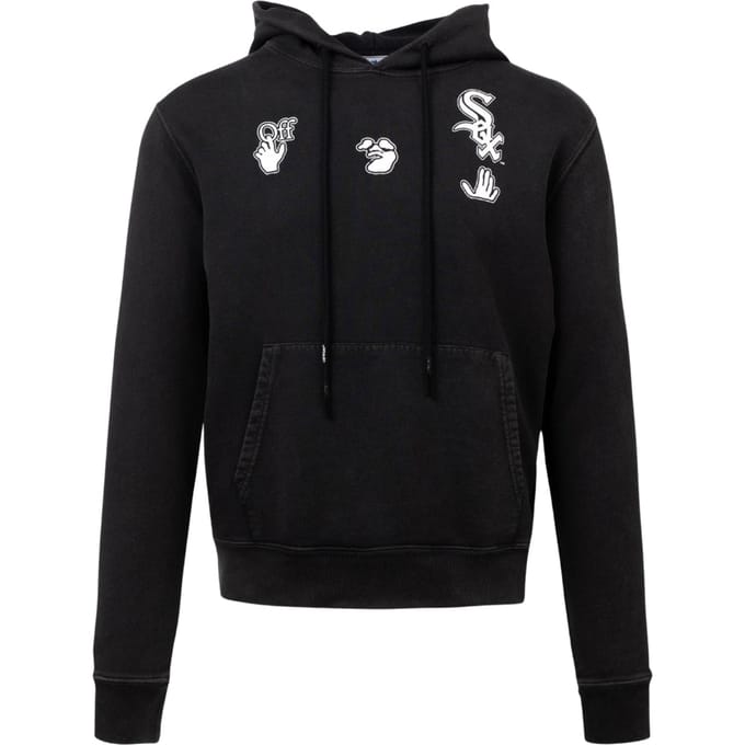 Gebroken witte X MLB Chicago White Sox slim-fit zwarte hoodie