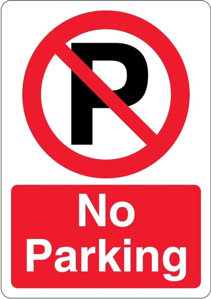 Parkeerverbod Bord - Niet Parkeren Teken - Parkeerbeheer - Weerbestendig Aluminium - A4 Formaat - Rood