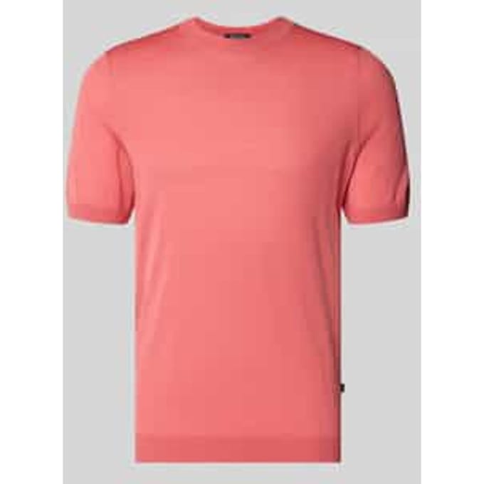 gebreid shirt met ronde hals