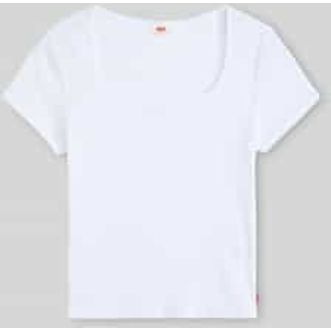Slim fit T-shirt van katoenmix