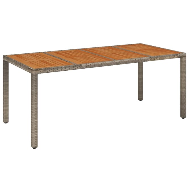 vidaXL - 7-delige - Tuinset - met - kussens - poly - rattan - grijs