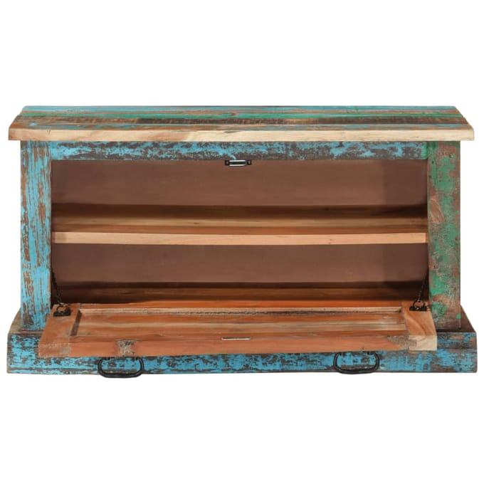 vidaXL - Schoenenopbergbank - massief - gerecycled - hout