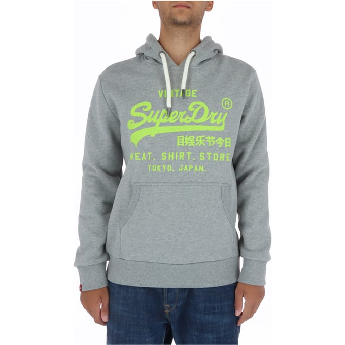 Hooded sweatshirt met fluorescerend vintage logo Superdry