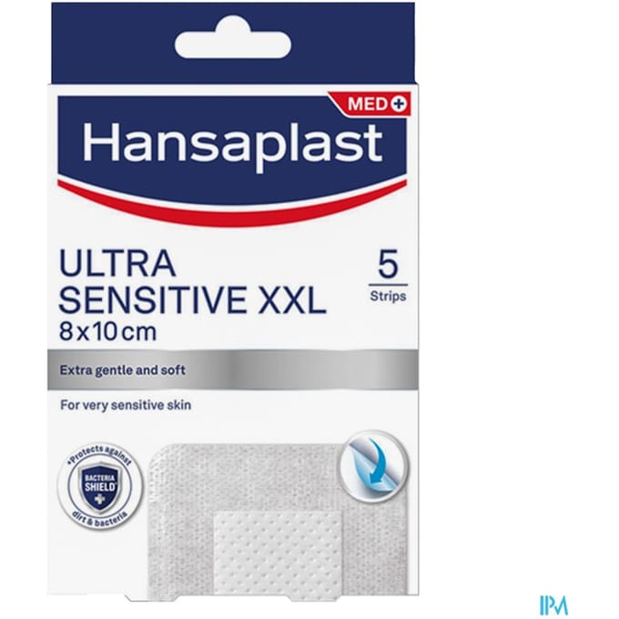 Hansaplast Pleisters Ultra Sensitive Xxl 8x10cm 5
