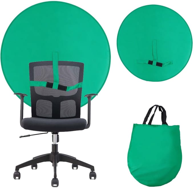 Dailygoods- Fotoachtergrond Dubbelzijdig - Chroma Key Achtergrond - Opvouwbaar - Draagbaar - Diameter 110 cm - Nylon Taft/Polyester