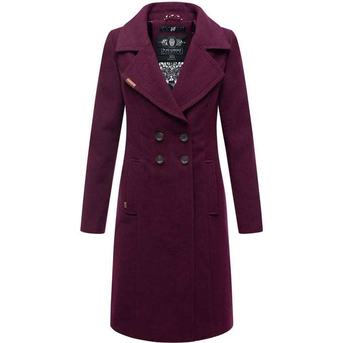 Navahoo Dames Trenchcoat Wooly – Premium Wintermantel met Elegante Pasvorm