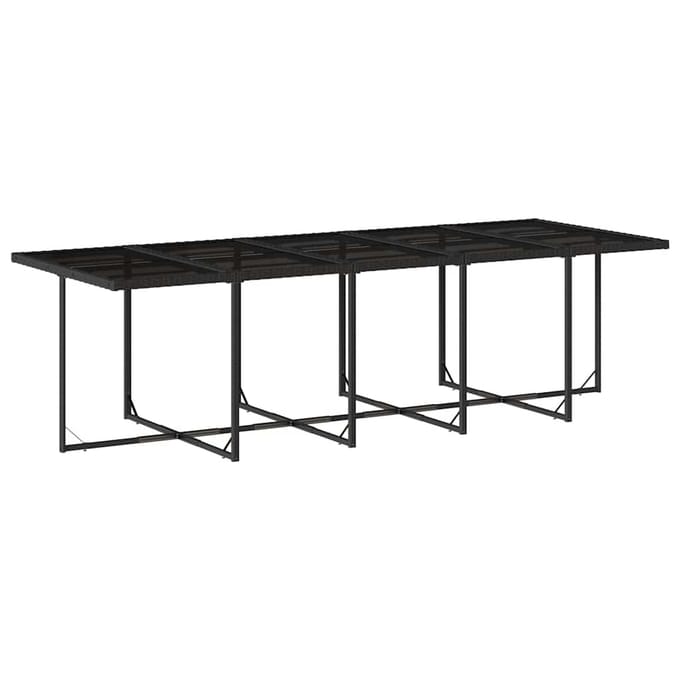 vidaXL - 15-delige - Tuinset - met - kussens - poly - rattan - zwart