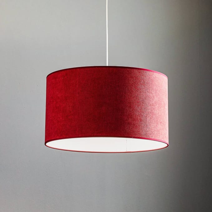 Duolla Hanglamp Bristol, geweven patroon, rood