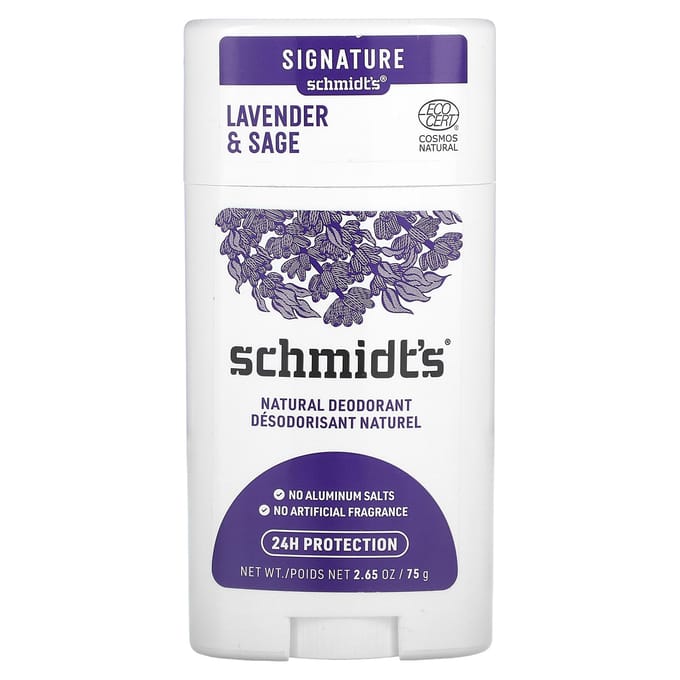 Schmidt's, Natural Deodorant, Lavender & Sage, 2.65 oz (75 g) white