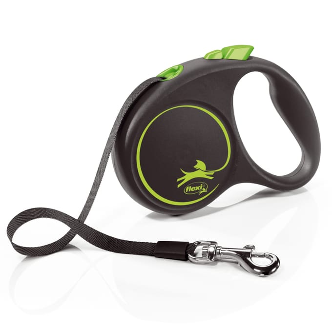 Flexi Black Design Hondenriem - Rollijn - Groen - S - 5 m - <15kg