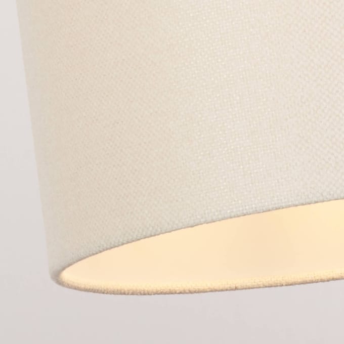 Searchlight Hanglamp Rayna, Ø 30 cm, wit, linnen, E27