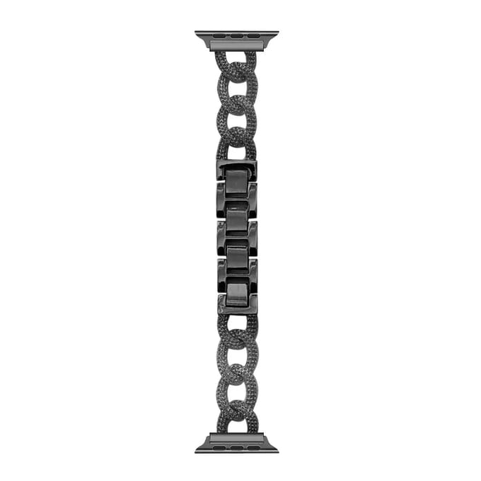 2+1 | Apple Watch Bandje Chain - Staal - Zwart